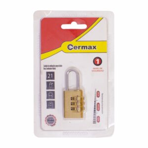 Candado De Combinación 3 Dígitos 21 Milímetros CERMAX Unidad