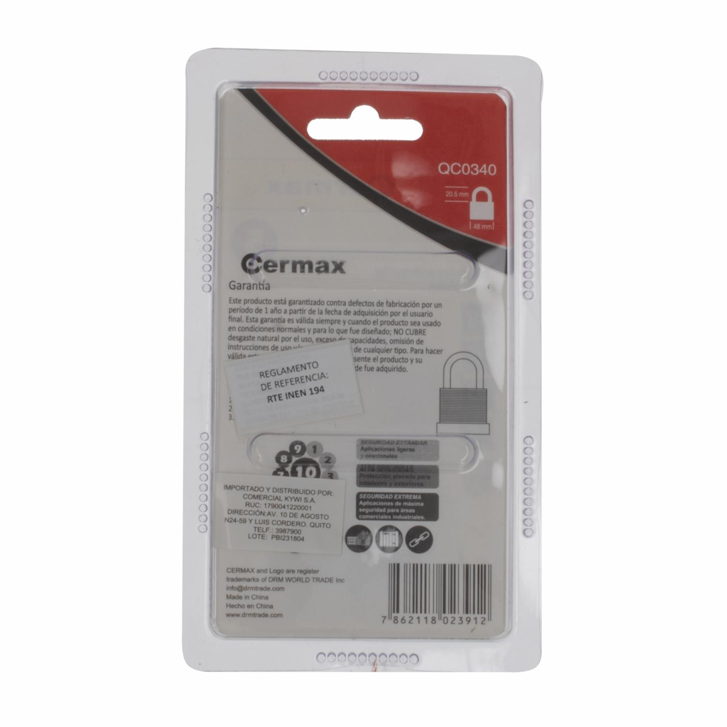 Candado De P/Intemperie 48Mm Cermax CERMAX Unidad