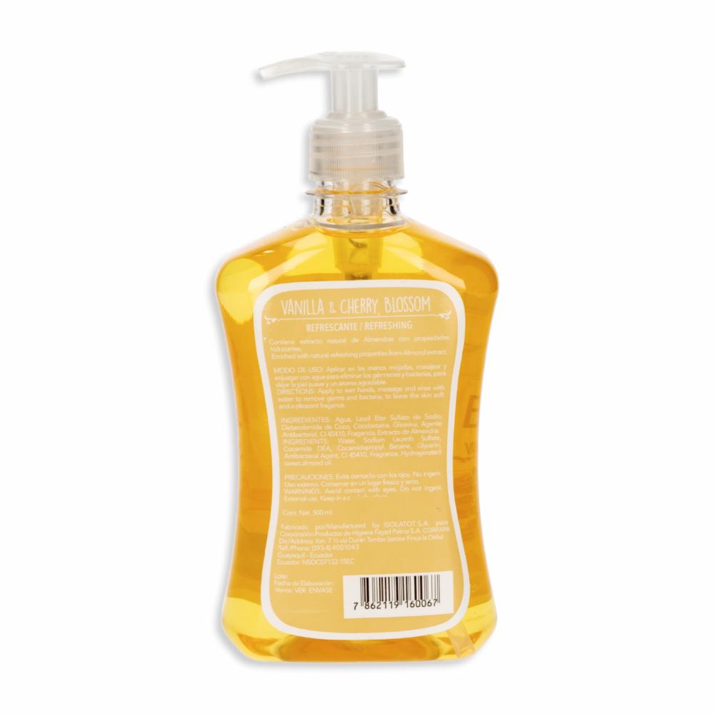 Jabón Liquido De Manos Y Cuerpo Fragancia Vainilla ESENCIAL 500 Ml - Imagen 2