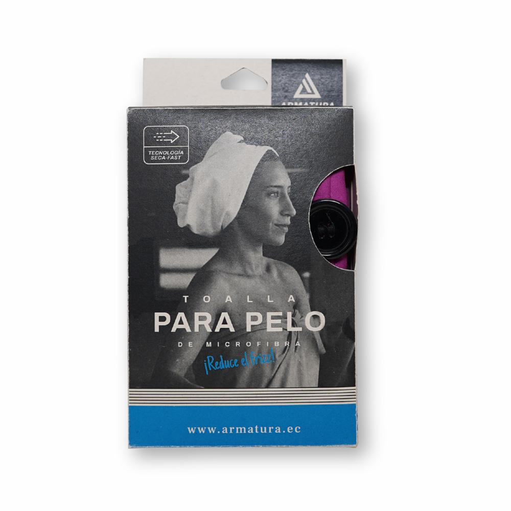 Toalla Turbante Para Cabello Rosada ARMATURA - Imagen 3