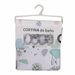 Cortina De Baño Estampada Jaspeada GMC 180 X 180 Cm