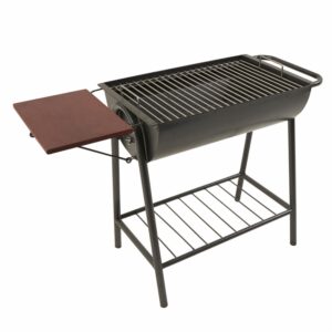 Parrilla De Carbón Cilíndrico Con Repisa Plegable De Madera ARTE VALLE AC003