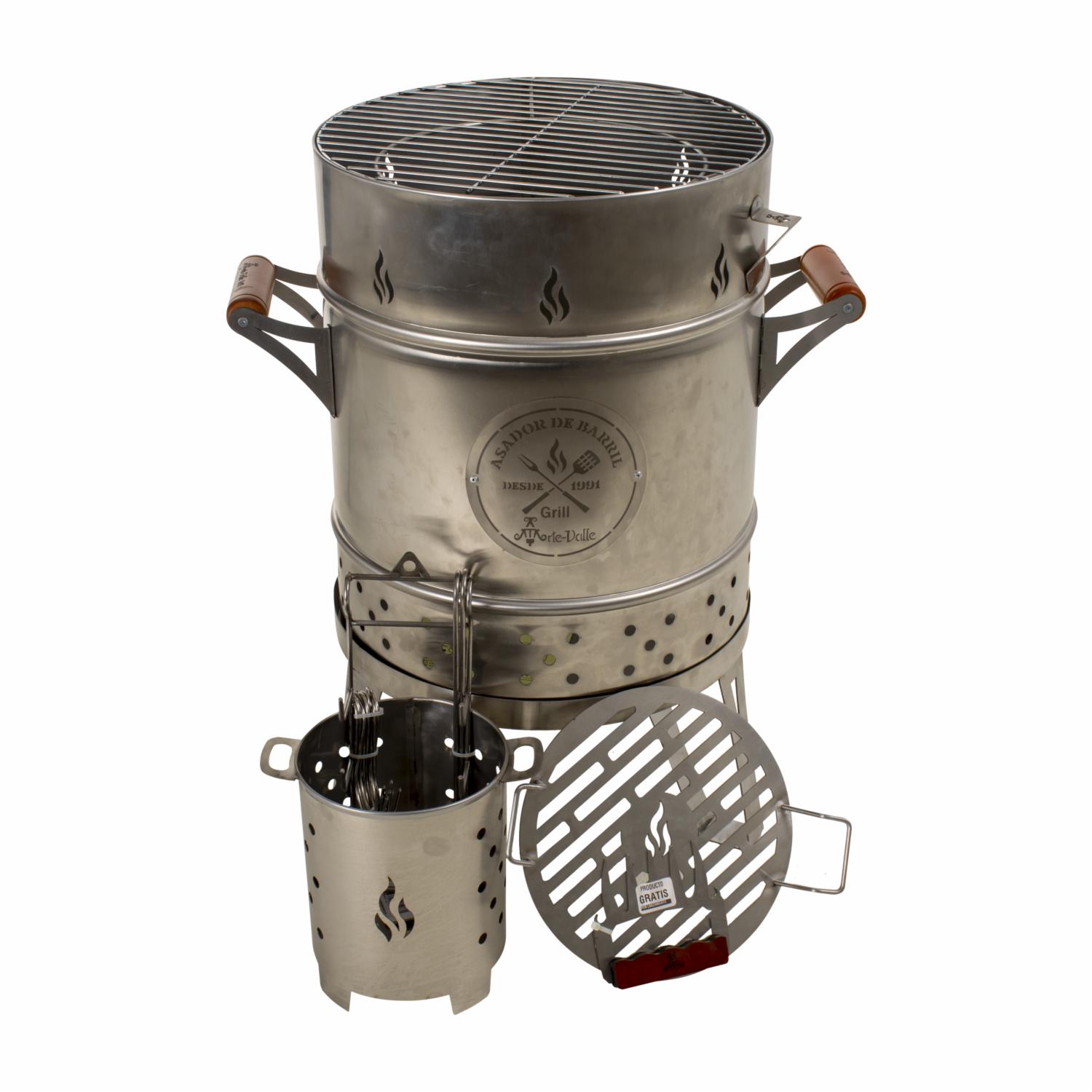 Barril Asador De Acero Inoxidable Pequeño ARTE VALLE AB007 - Imagen 2