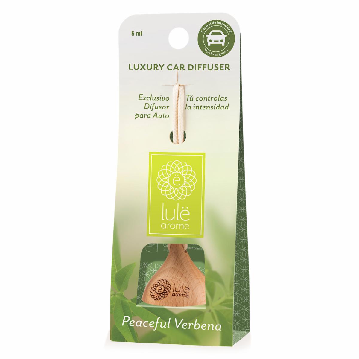 Difusor Ambiental Para Auto Fragancia Peaceful Verbena LULË AROMË 5 Ml - Imagen 3