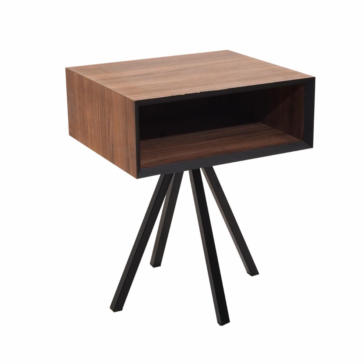 Velador Espazio Encino Marrón MUEBLES GALLARDO MDF - Imagen 2