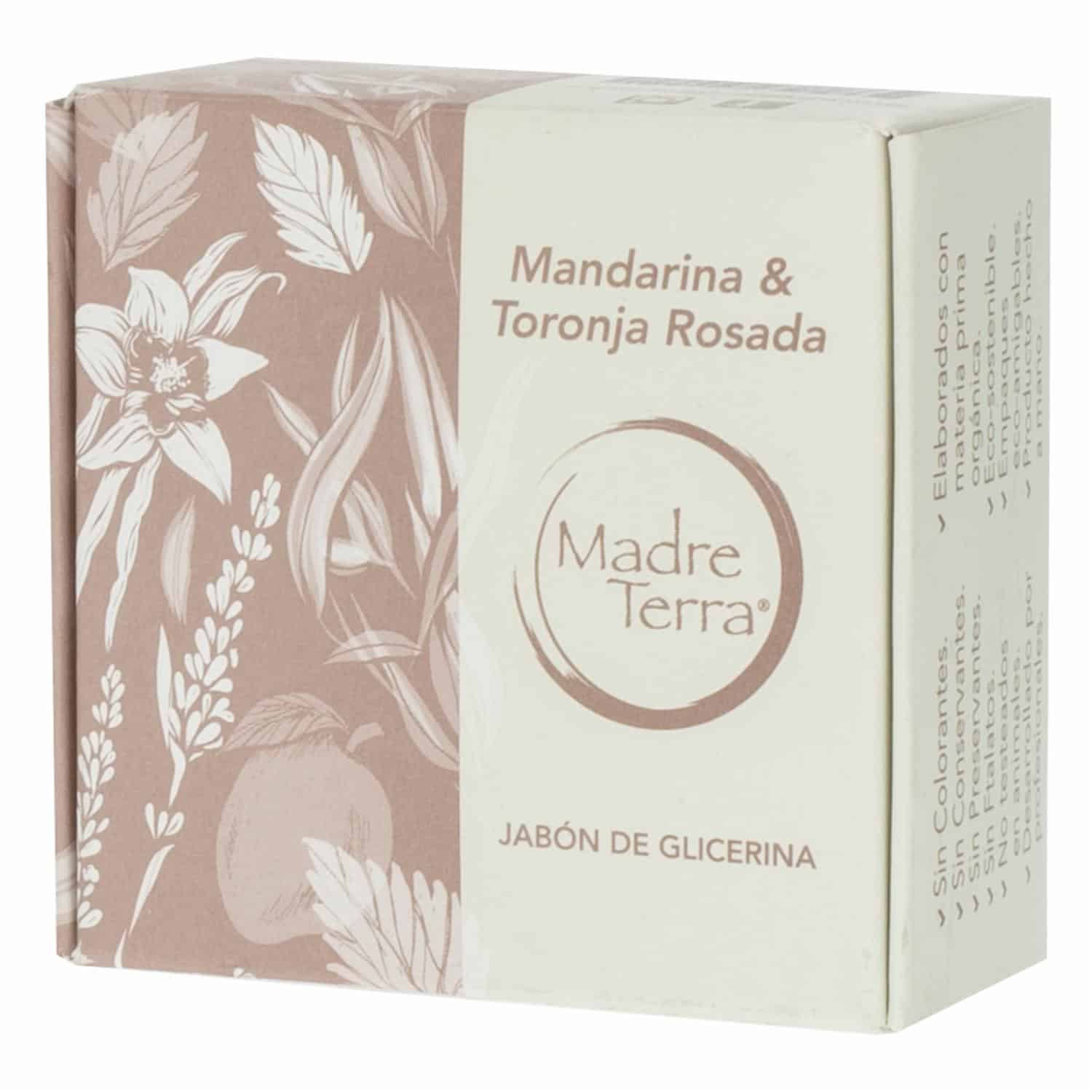 Jabón Natural Glicerina Mandarina Con Toronja Roja MADRE TERRA 100 G - Imagen 3