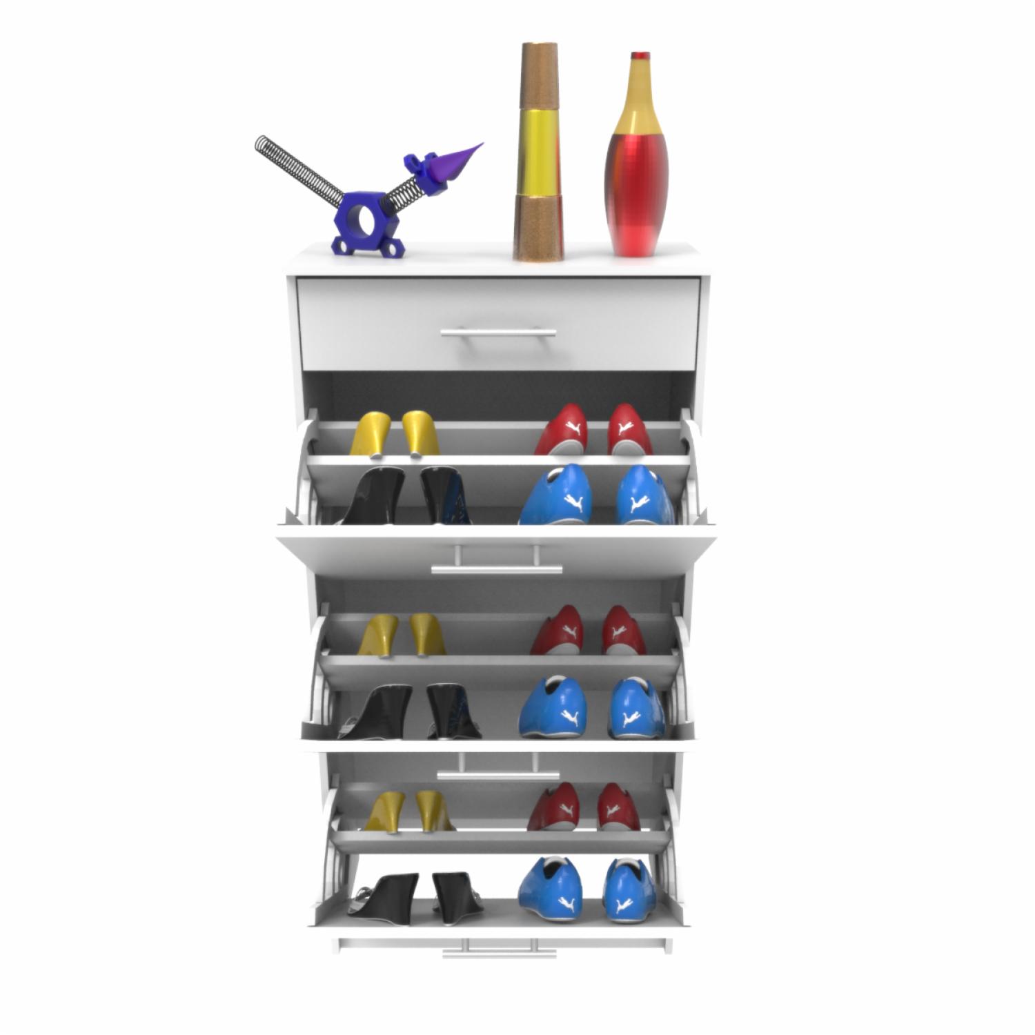 Zapatera Apis 3 Blanco MUEBLE FÁCIL MDP - Imagen 3