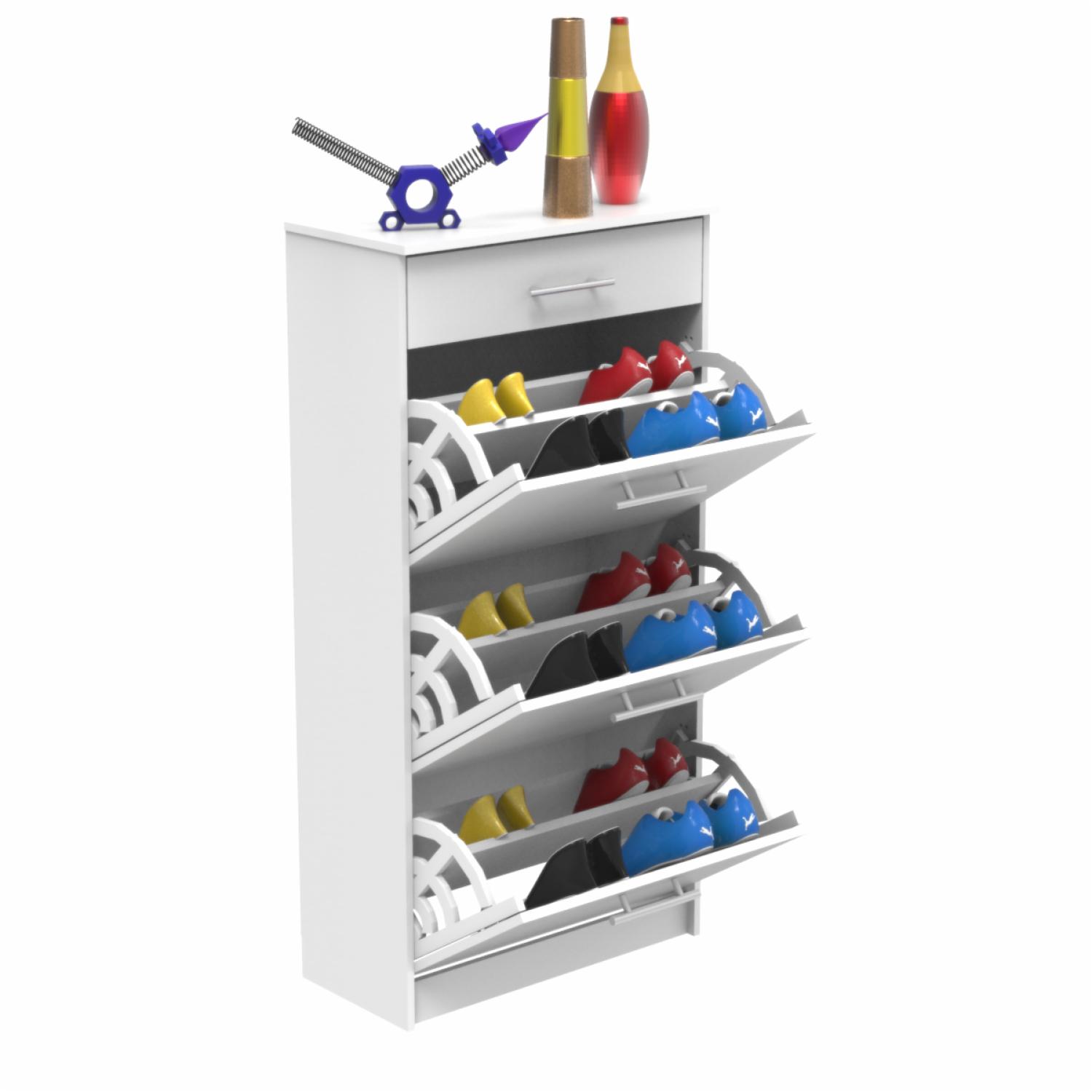 Zapatera Apis 3 Blanco MUEBLE FÁCIL MDP - Imagen 4