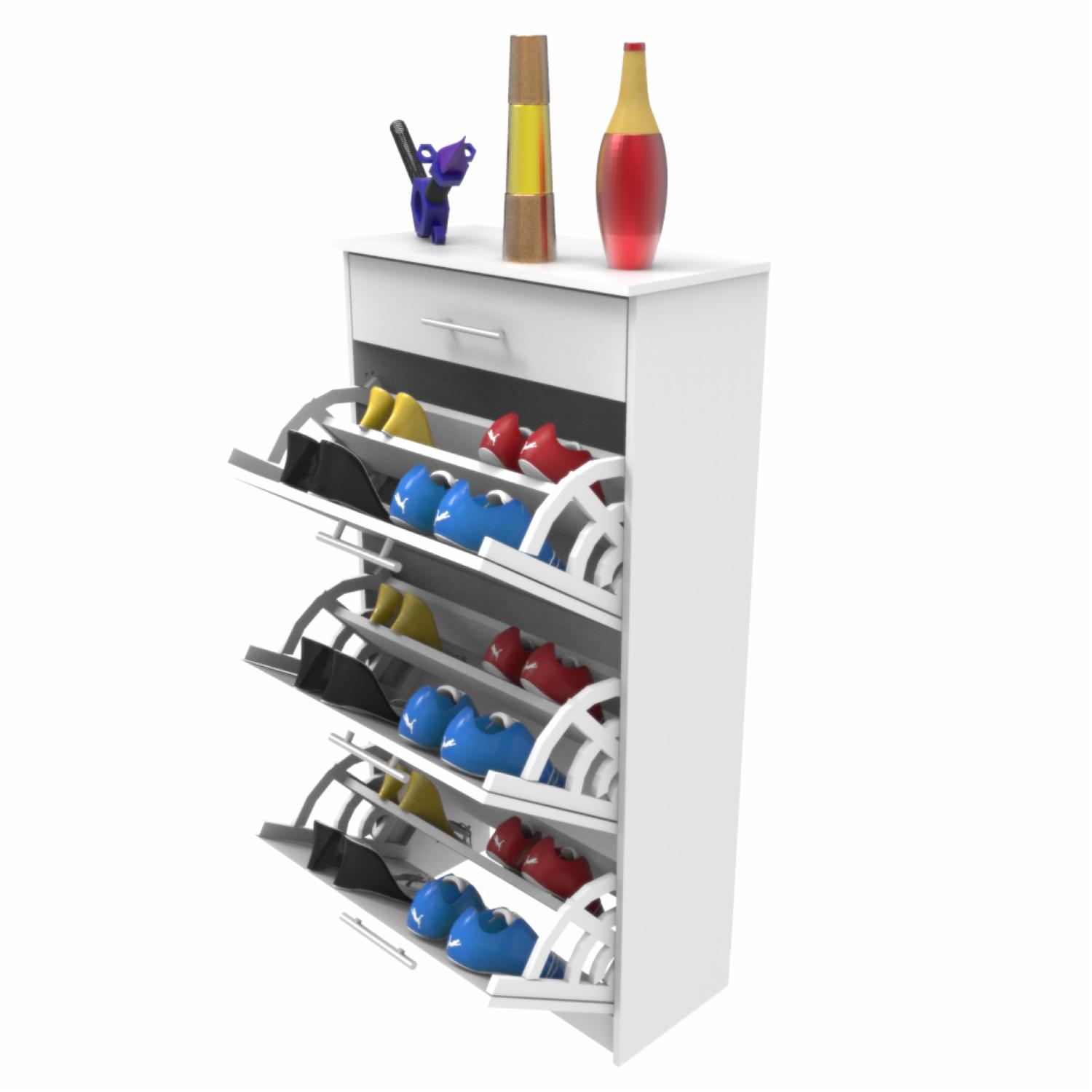 Zapatera Apis 3 Blanco MUEBLE FÁCIL MDP - Imagen 5