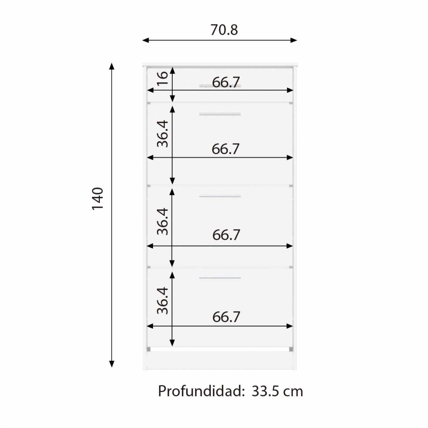 Zapatera Apis 3 Blanco MUEBLE FÁCIL MDP - Imagen 6