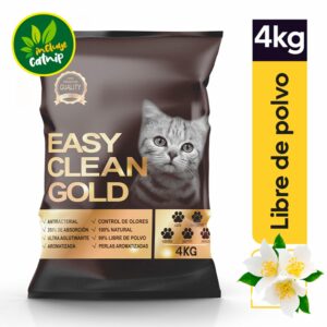 Arena Para Gatos Sanitaria Gold Aroma Vainilla EASY CLEAN 4 Kg