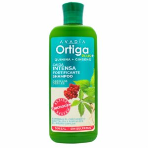 Shampoo Para Cabello Ortiga Plus Anticaída Fortificante Trichogen, Ortiga, Quinina Y Ginseng AVADÍA 400 Ml