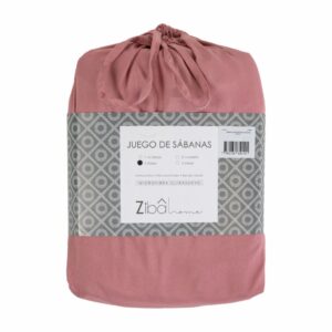Juego De Sábanas De Microfibra Rosado ZIBA HOME 2 Plazas