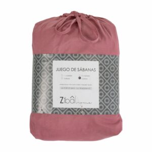 Juego De Sábanas De Microfibra Rosado ZIBA HOME 3 Plazas