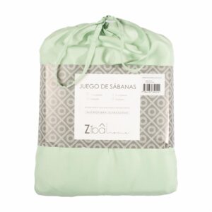 Sábana De Microfibra Verde Pastel ZIBA HOME 2 Plazas
