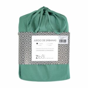 Sábana De Microfibra Menta ZIBA HOME 1 1/2 Plazas