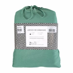 Sábana De Microfibra Menta ZIBA HOME 2 Plazas