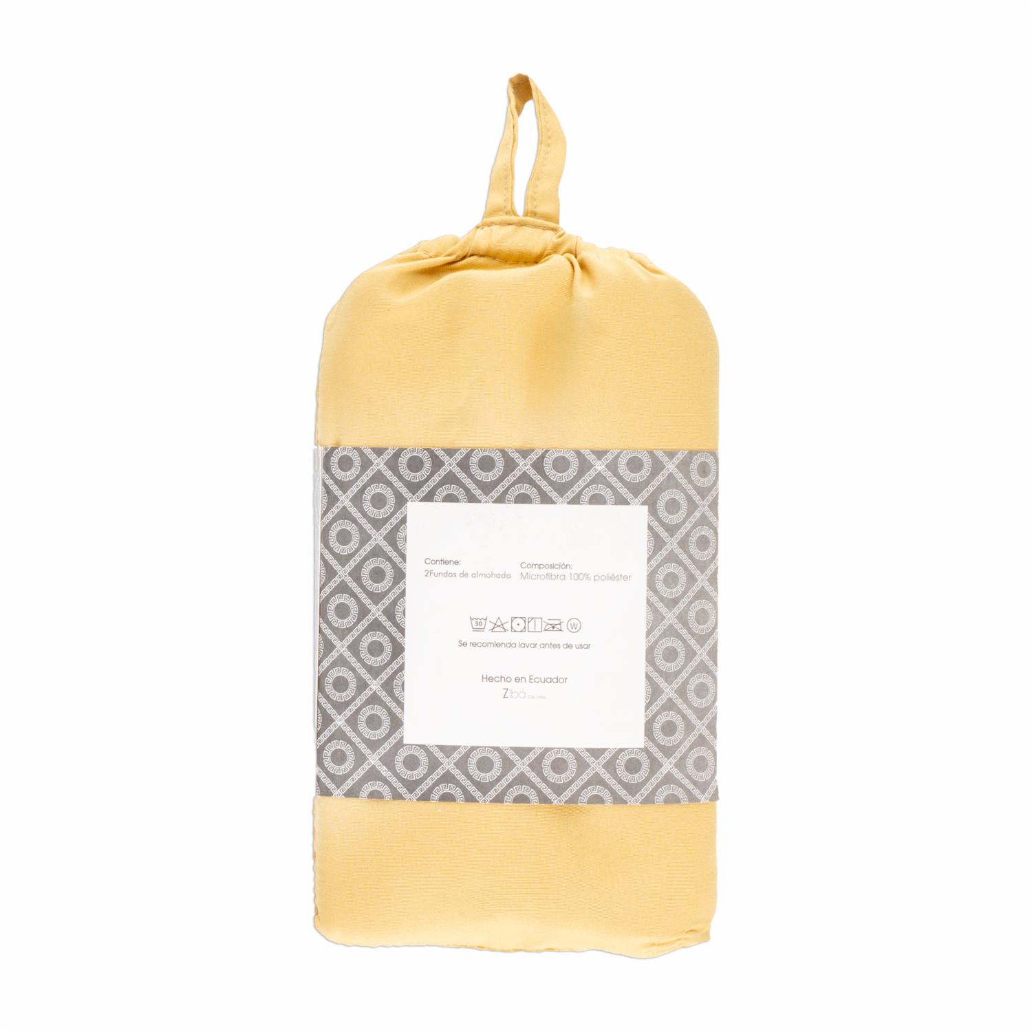 Funda De Almohada Mostaza ZIBA HOME 70 X 50 Cm - Imagen 2