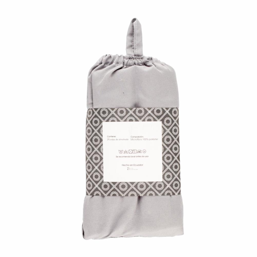 Funda De Almohada Gris ZIBA HOME 90 X 50 Cm - Imagen 2