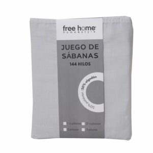 Juego De Sábanas Polialgodón Plata ZIBA HOME