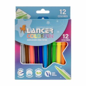 Marcador Escolar 12 Colores LANCER X12 Uds