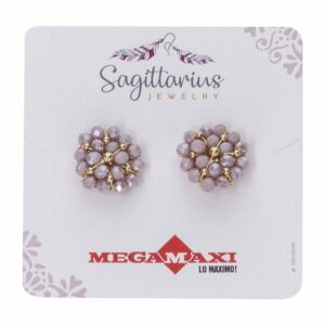 Aretes Para Dama Diseño Doble Flor Small Dorados SAGITTARIUS JEWERLY 1 Par