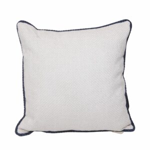 Cojín Con Cierre Beige Rudon Azul POMAROSA 45 Cm