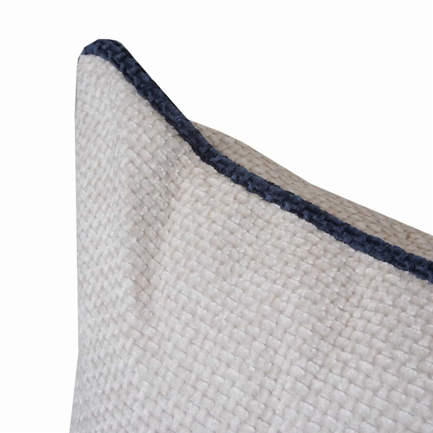 Cojín Con Cierre Beige Rudon Azul POMAROSA 45 Cm - Imagen 2