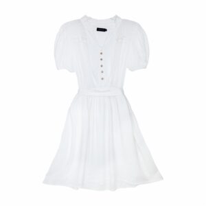 Vestido Manga Corta Crudo TREND & STYLE