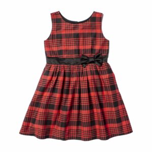 Vestido Cuello Redondo Sin Mangas Lazo En Cintura TOP KIDS