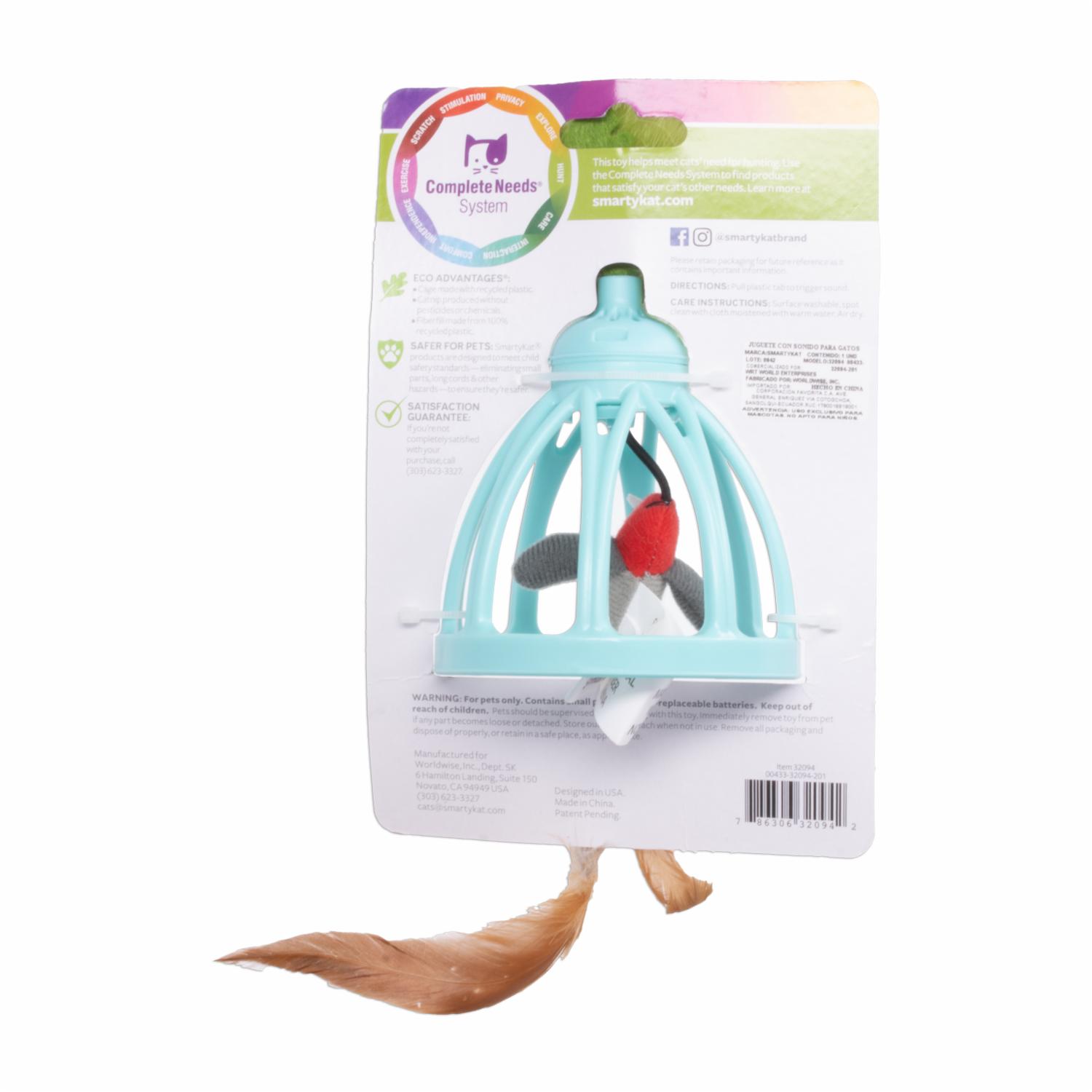 Juguete Para Gato Plástico Con Plumas SMARTYKAT Mediano
