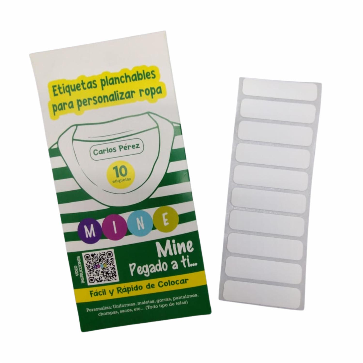 Etiquetas Planchables Para Personalizar Tu Ropa MINE X 10 Uds