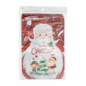 Bolsas Plásticas Navideñas Diseño Papá Noel IMPORTADORA CUMPLEAÑOS Ziploc X 12 Uds
