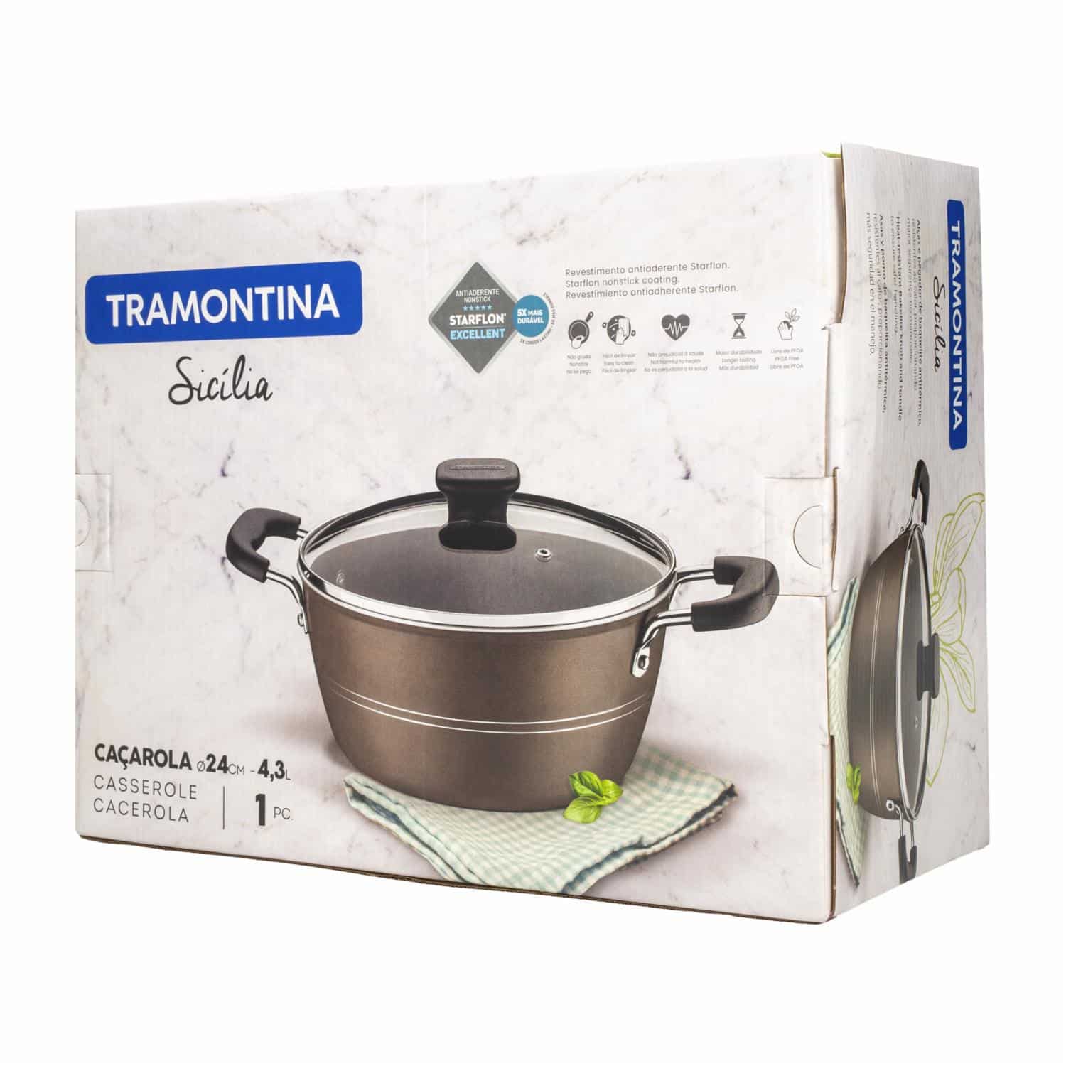 Cacerola Sicilia Café TRAMONTINA 24 Cm - Imagen 2