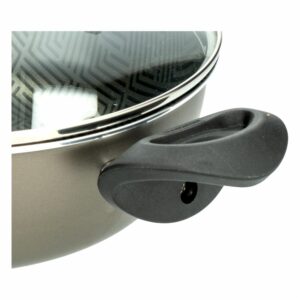 Sartén Hondo Con Tapa Paris Negro TRAMONTINA 24 Cm