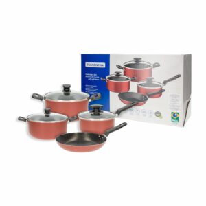Set De Ollas Y Sartenes Aluminio Rojo TRAMONTINA 7 Piezas