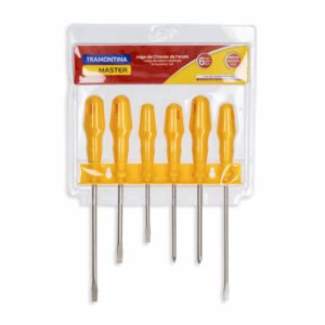 Destornilladores De punta Estrella Y Plana TRAMONTINA Pack 6 Uds