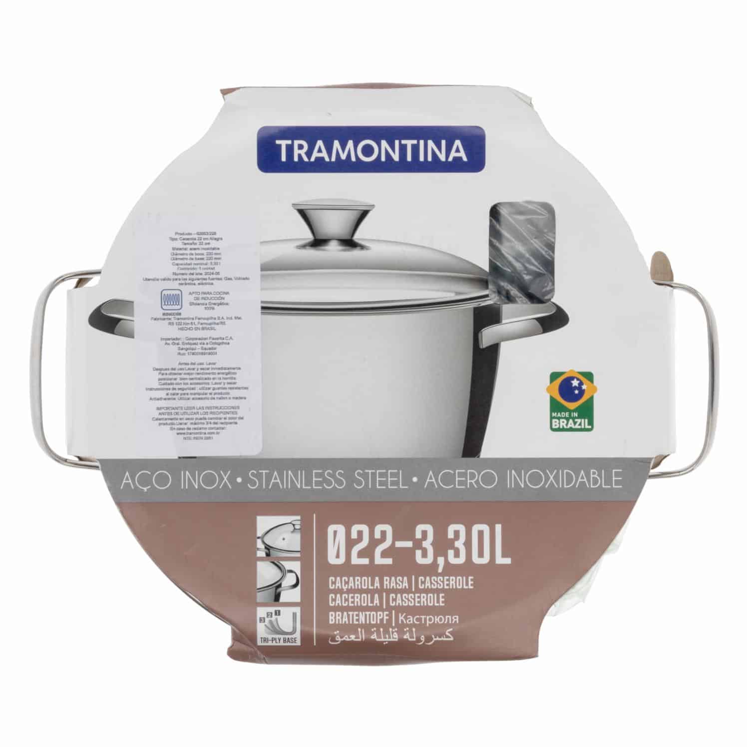 Olla De Inducción Modelo Allegra Avellanas TRAMONTINA 22 Cm - Imagen 4