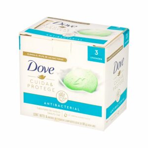 Jabón En Barra Antibacterial Cuida Y Protege DOVE 3 X 90 G