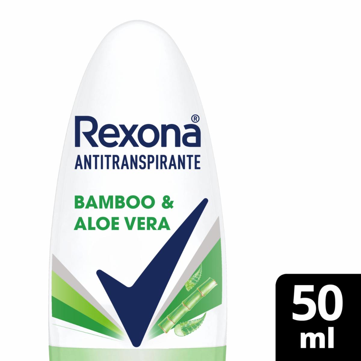 Desodorante Roll On Para Dama Bamboo Y Aloe Vera REXONA 50 Ml - Imagen 3