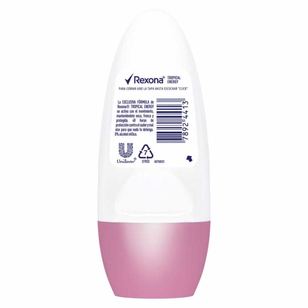 Desodorante Roll On Teens Tropical Energy REXONA 50 Ml - Imagen 2