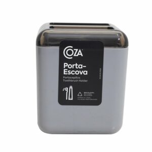 Porta Cepillos Plástico Color Gris COZA Unidad