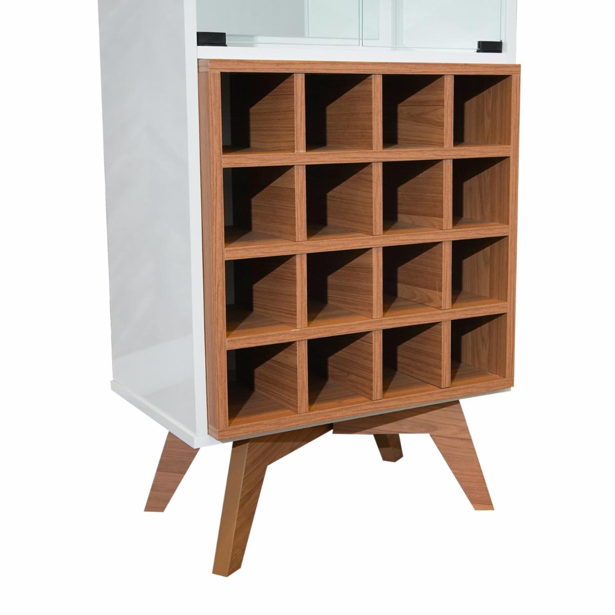 Mueble Botellero Vidrio Templado DALLA COSTA MDF - Imagen 2