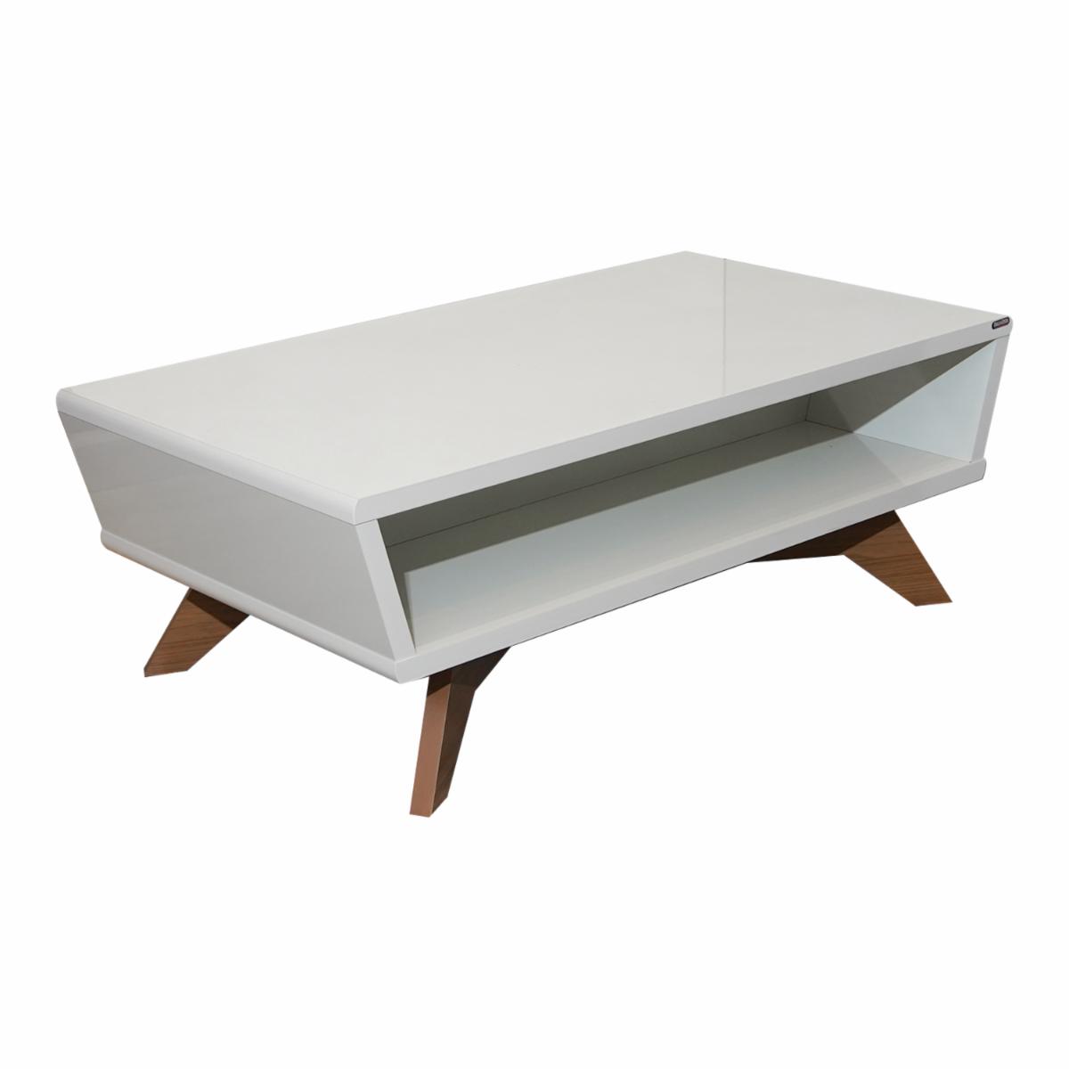 Mesa De Centro Blanco Freijo DALLA COSTA MDF - Imagen 2