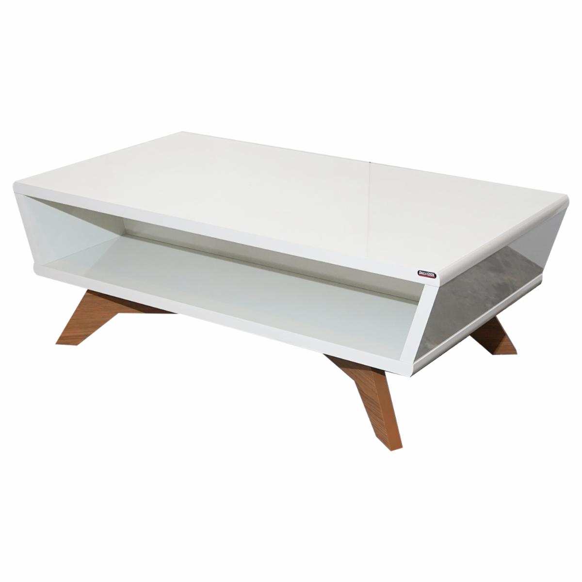 Mesa De Centro Blanco Freijo DALLA COSTA MDF - Imagen 3