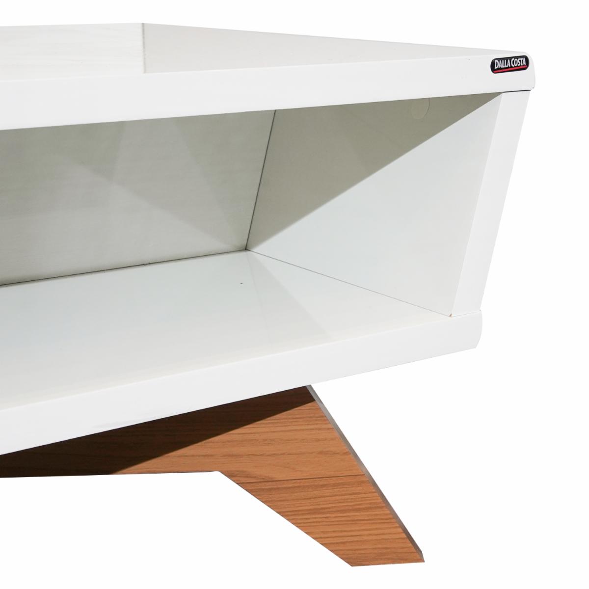 Mesa De Centro Blanco Freijo DALLA COSTA MDF - Imagen 5