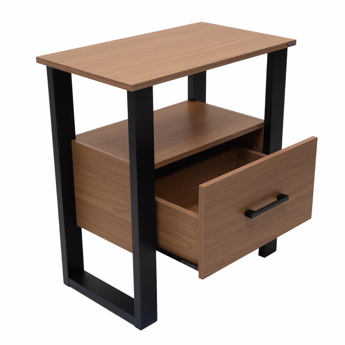 Mesa De Luz Freijo Negro DALLA COSTA MDF - Imagen 4