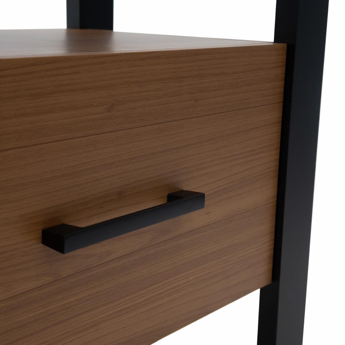 Mesa De Luz Freijo Negro DALLA COSTA MDF - Imagen 5