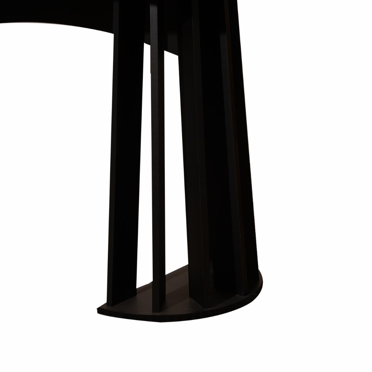 Mesa De Comedor Rectangular Freijo Y Negro Fosco DALLA COSTA MDF