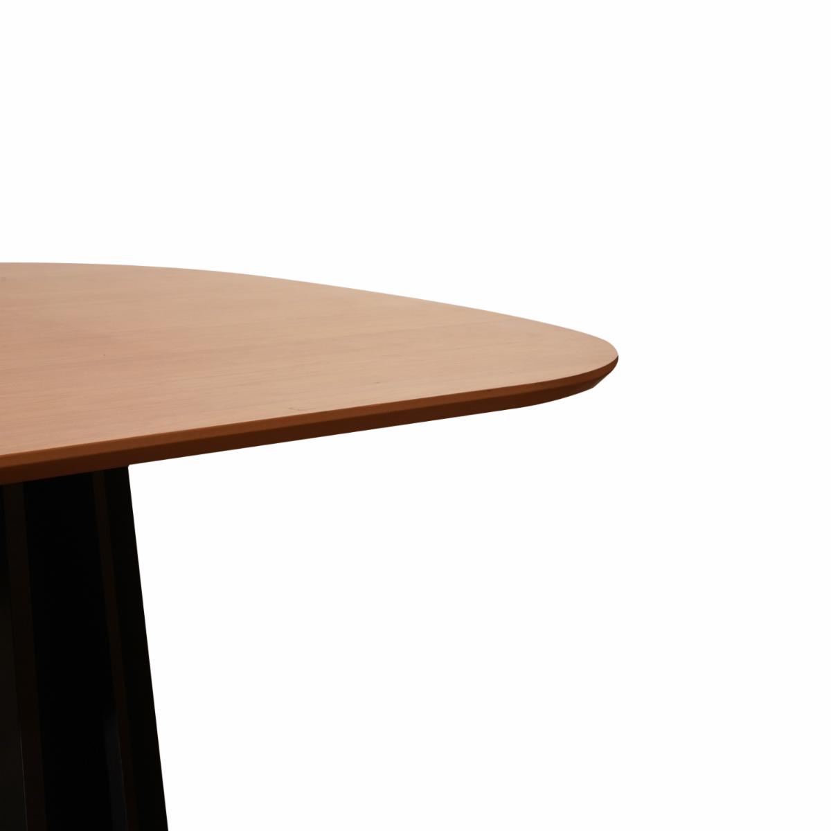Mesa De Comedor Rectangular Freijo Y Negro Fosco DALLA COSTA MDF